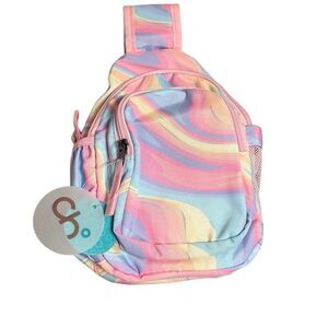 Choco Mocha Kids Pink Tie Dye Crossbody Sling Bag NWT Multipocket Adjustable